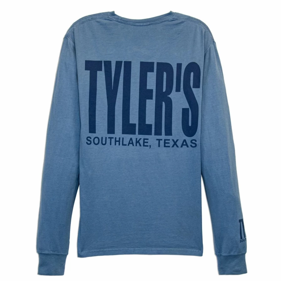 "Tyler's Comfort Color Long Sleeve Tee in Saltwater/Storm Blue - Southlake Collection"