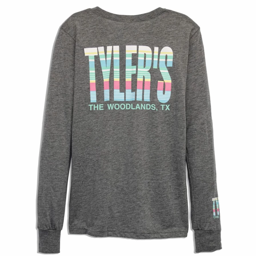 Boys' & Girls' Striped Long Sleeve Athletic Tee - Grey Track Top for Active Kids