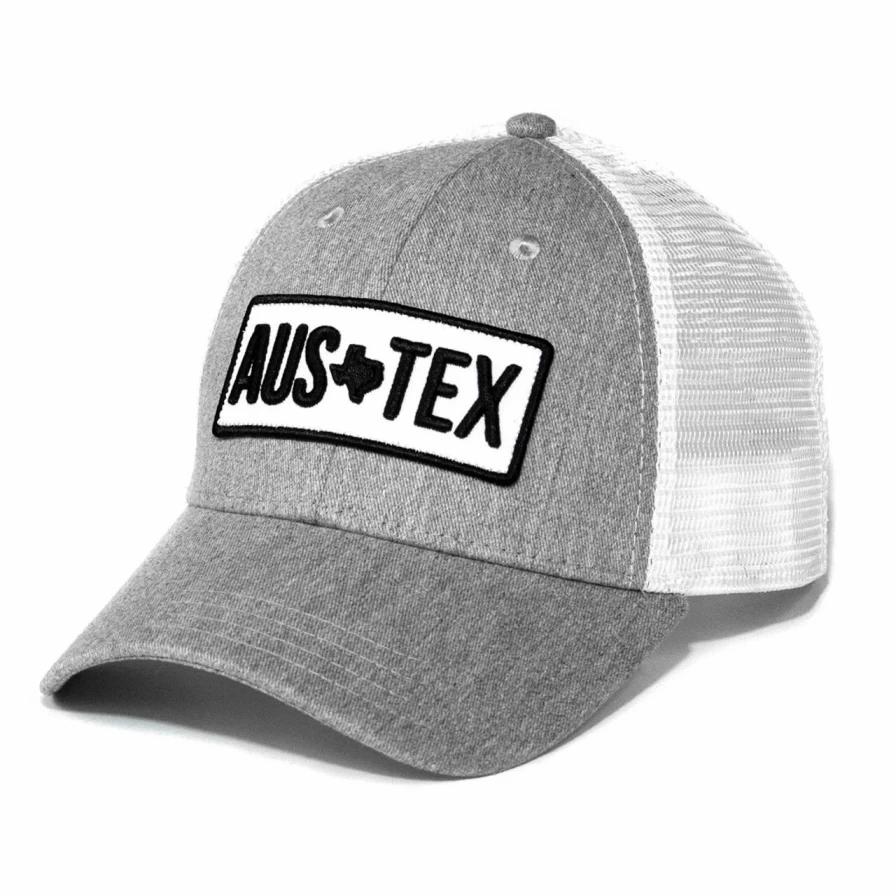 "Grey Australian-Textured Trucker Hat - Stylish Unisex Adjustable Cap"