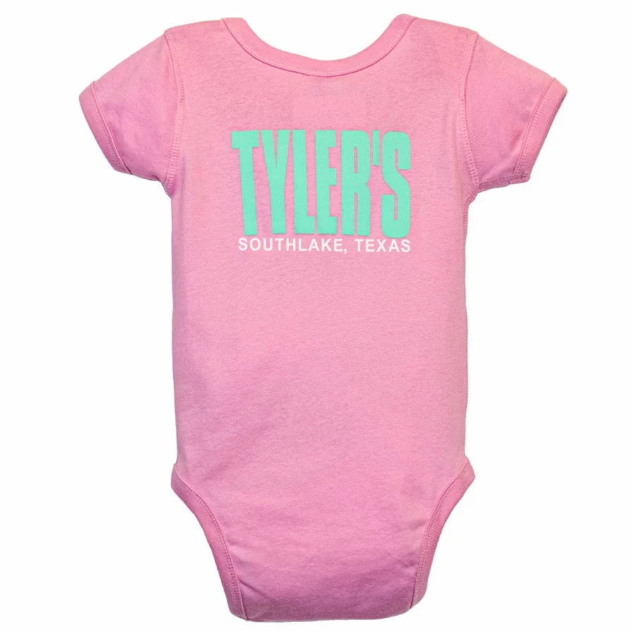 Pink and Mint Striped Baby Onesie - Soft Cotton Bodysuit for Infants - Southlake Collection
