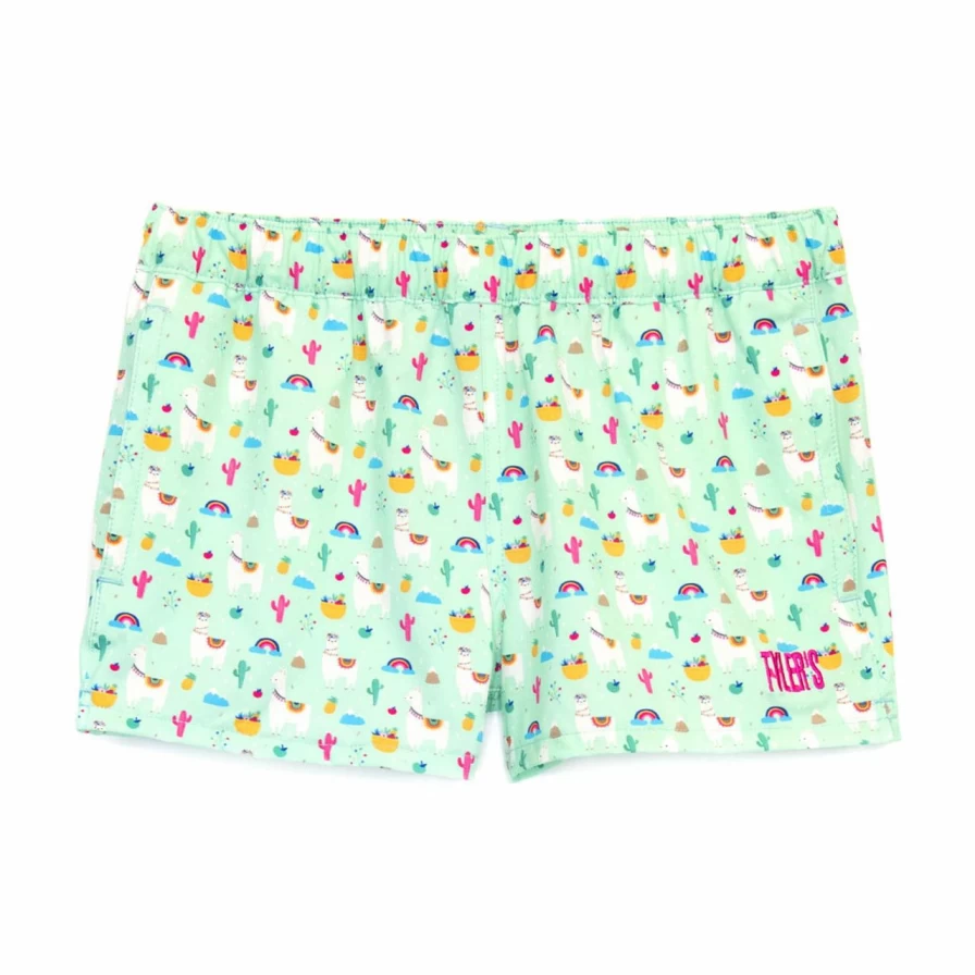 Women's Comfortable Llama Print Volley Shorts - Soft Breathable Athletic Shorts for Yoga Gym Running