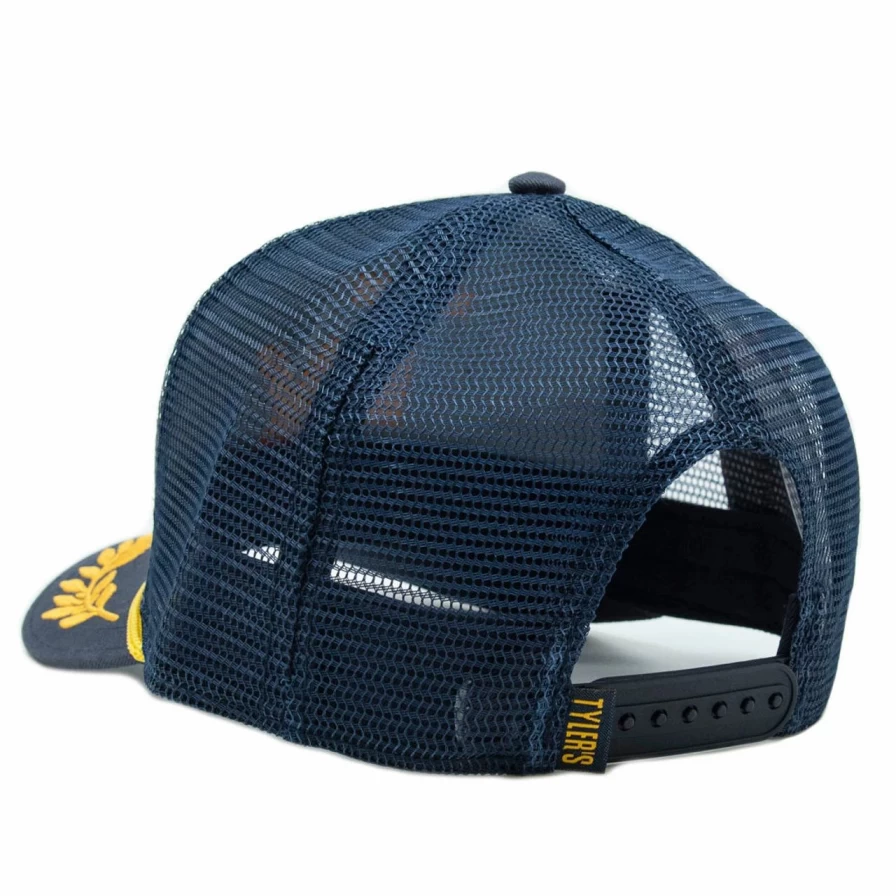 "Navy & Gold Trucker Hat – Stylish Baseball Cap for Men & Women"