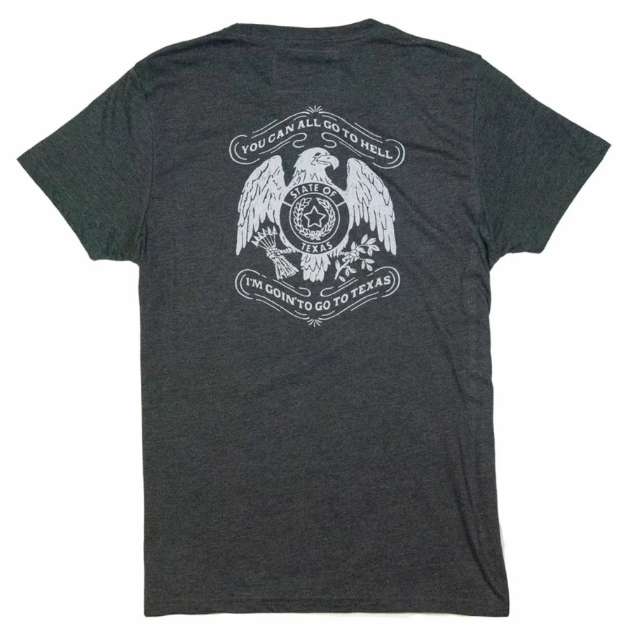 "I'm Going To Texas T-Shirt in Charcoal | Vintage Style Tee for Men & Women"