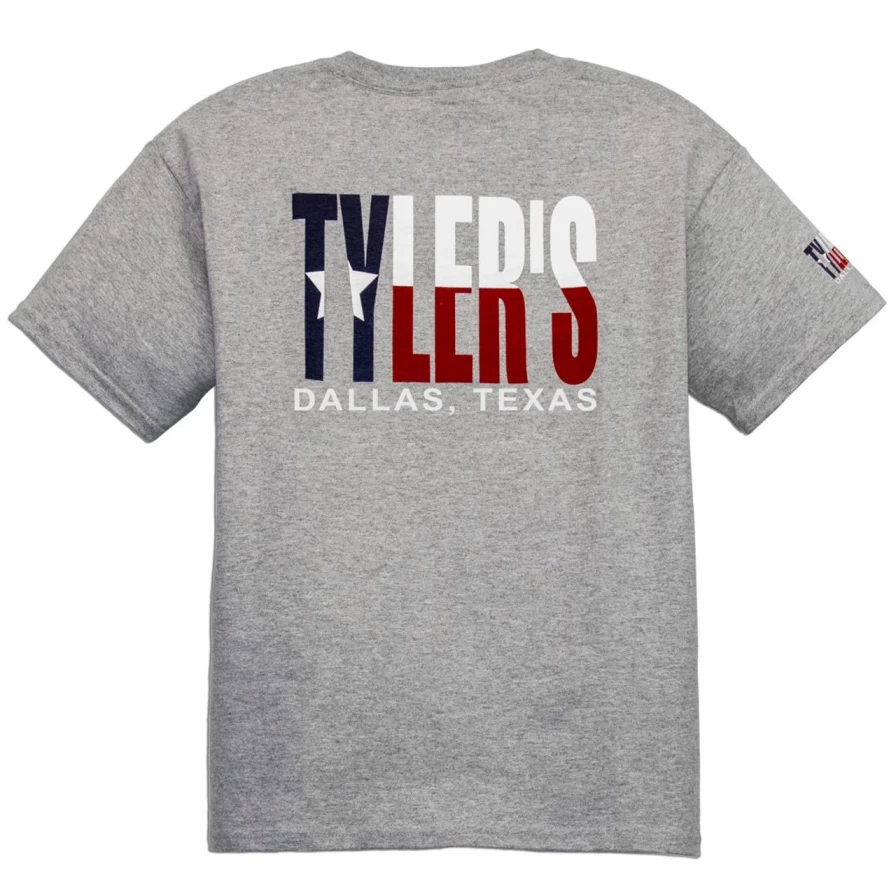 "Kids' Grey Texas Flag T-Shirt - Dallas Themed Graphic Tee for Boys & Girls"