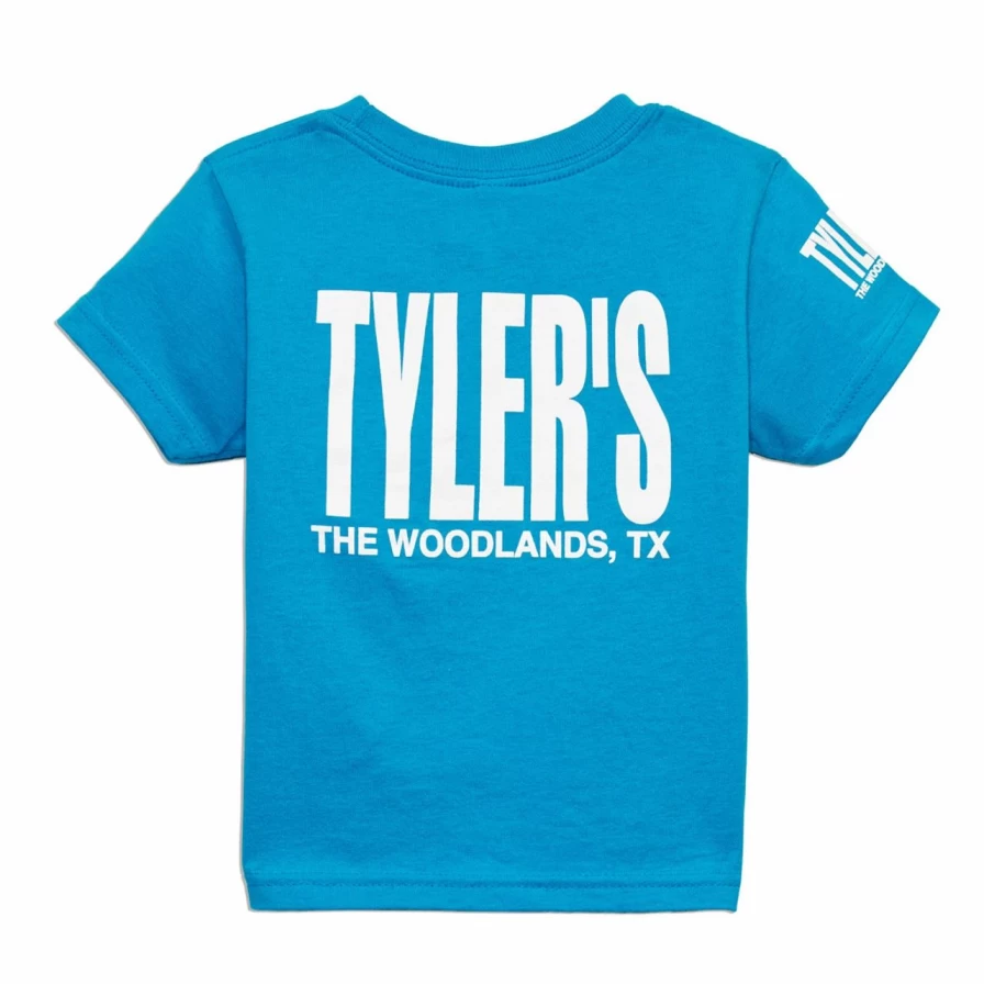 "Toddler's Turquoise and White Tyler Tee - The Woodlands Collection"