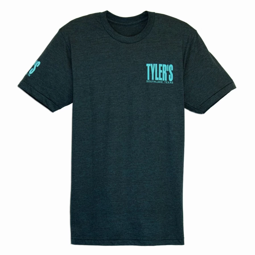 Men's Dark Heather Teal & Mint Graphic Track Tee - Southlake Style Casual T-Shirt