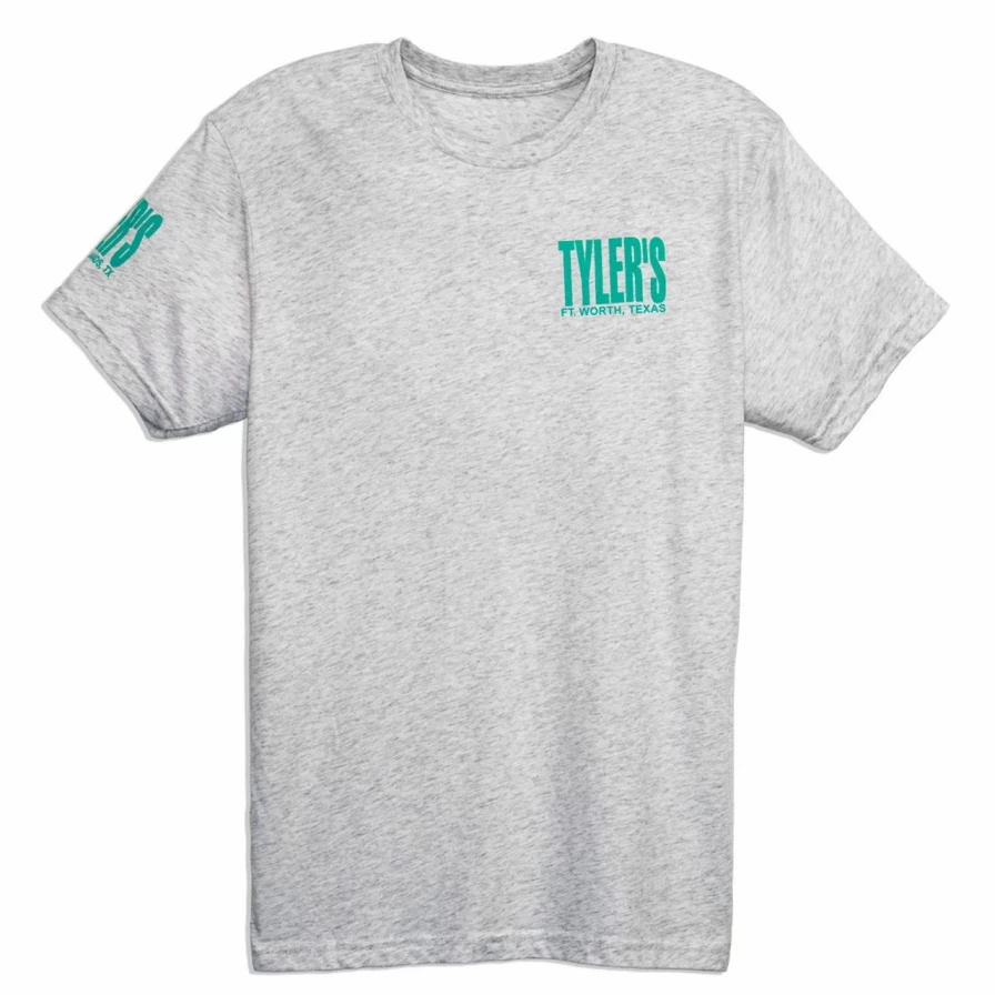 Vintage White Mint Melon Tyler's Track Tee Ft. Worth Vintage Style T-Shirt