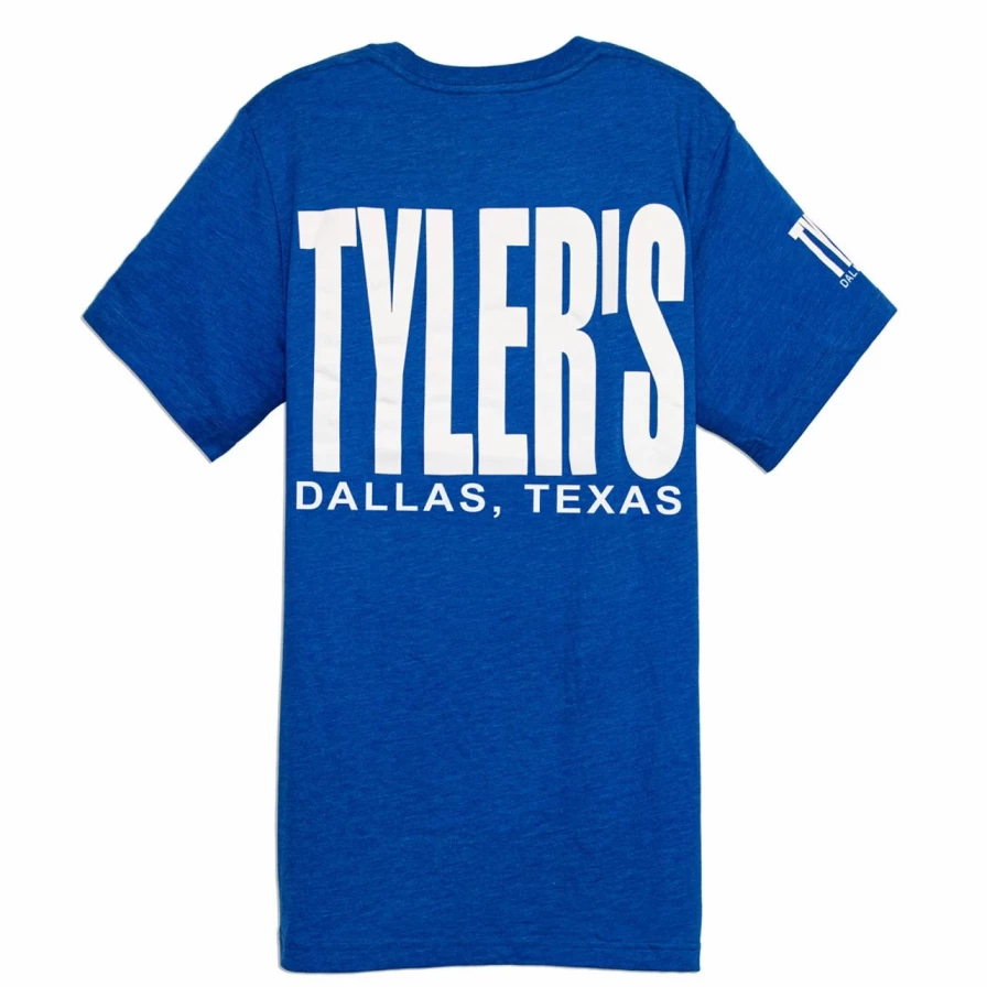 Dallas Blue and White Track Tee by Tyler's - Stylish Casual T-Shirt for Men