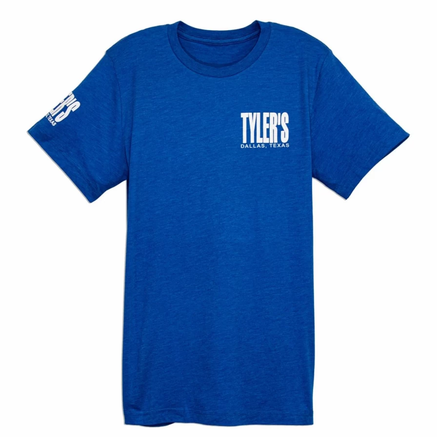 Dallas Blue and White Track Tee by Tyler's - Stylish Casual T-Shirt for Men