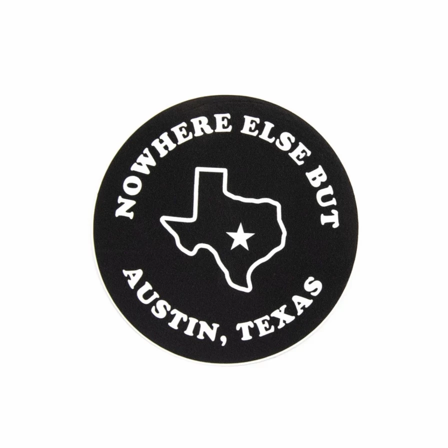 "Exclusive Austin, Texas Sticker - Unique Black & White Design"