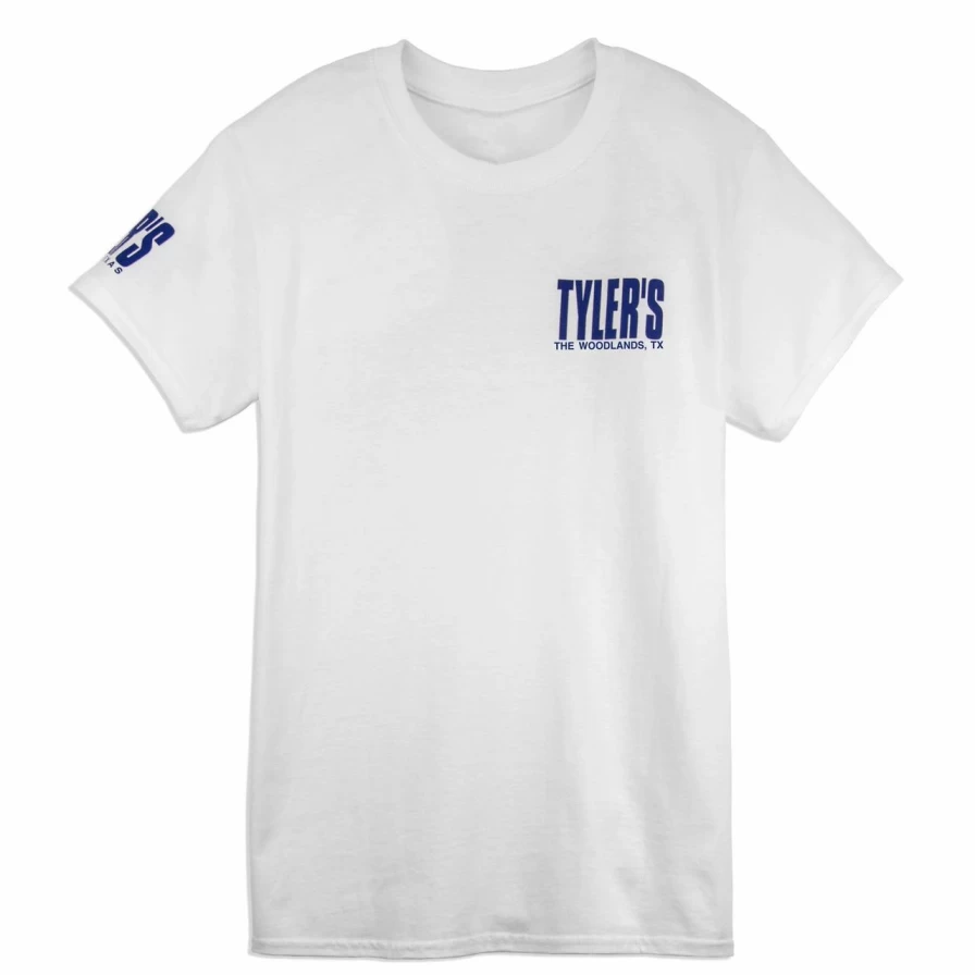 Men's Classic White and Navy Striped T-Shirt - Casual Short Sleeve Tee for Everyday Wear