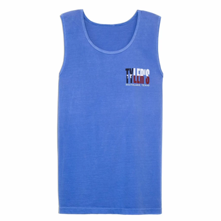 "Comfort Colors Black & Texas Flag Tank Top - Southlake Style Sleeveless Shirt"