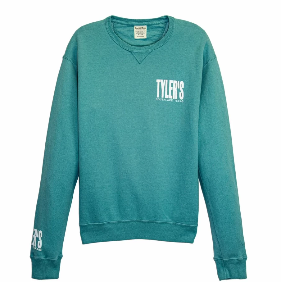 "Comfort Wash Sweatshirt - Soft Spanish Moss Green Pullover for Men and Women"
