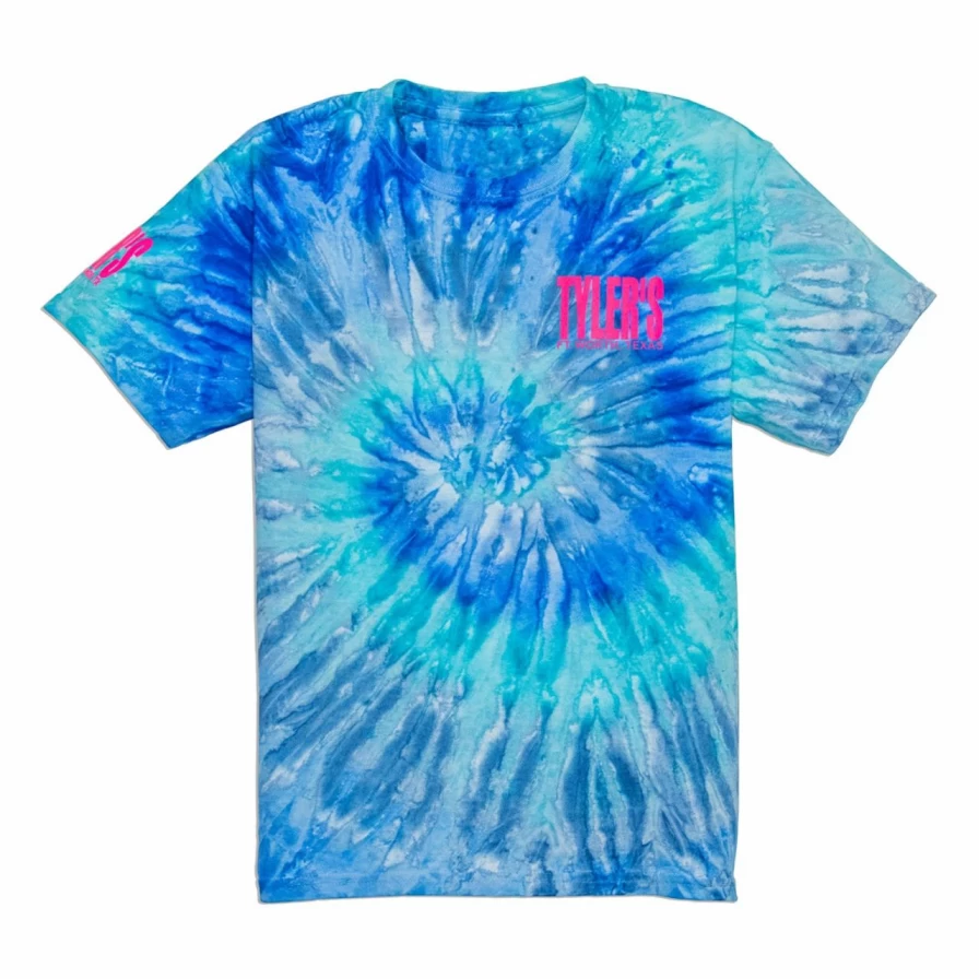 Kids' Blue and Pink Tie-Dye T-Shirt - Fun and Colorful Casual Tee for Boys and Girls