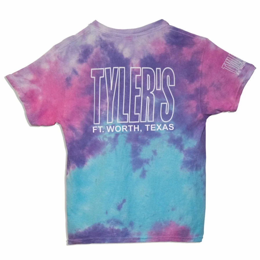 Kids' Tie-Dye Cotton Candy Graphic T-Shirt with Outline Design - Fort Worth Themed