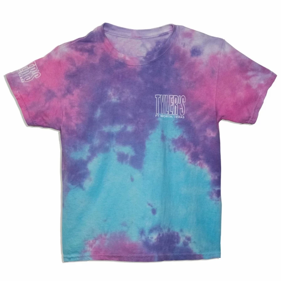 Kids' Tie-Dye Cotton Candy Graphic T-Shirt with Outline Design - Fort Worth Themed