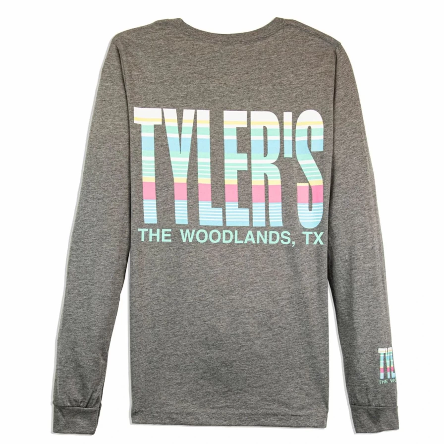 Men's Long Sleeve Multi-Stripe Casual T-Shirt - The Woodlands Collection
