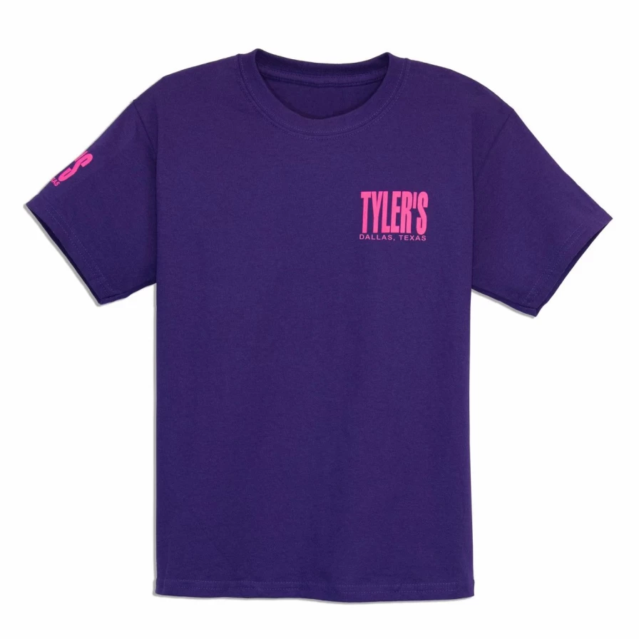 Kids' Purple and Pink Graphic Tee - Dallas Themed Casual Shirt for Children
