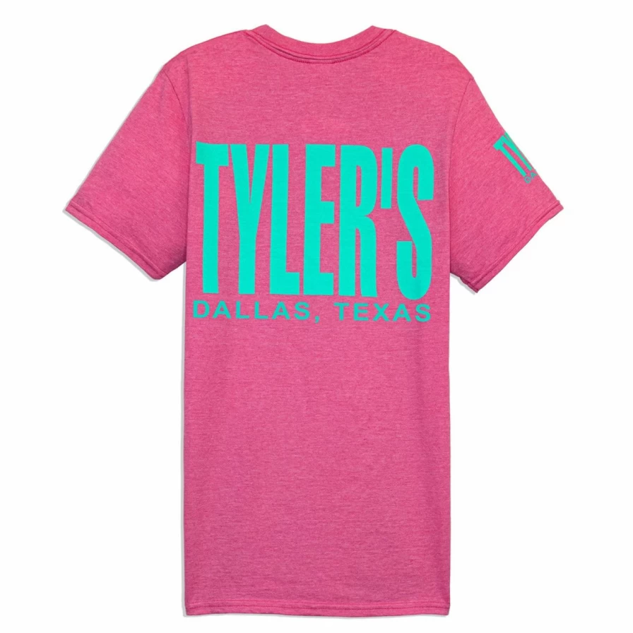 "Heather Heliconia and Mint Color Tee by Tyler's Dallas"