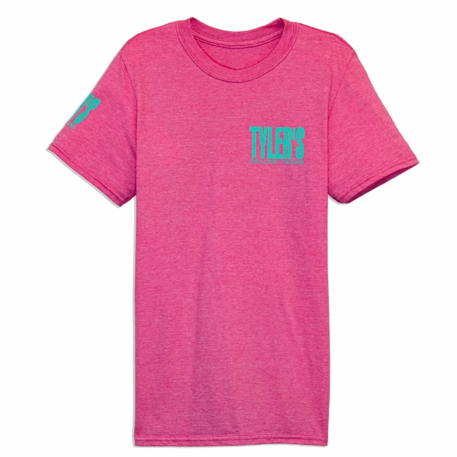 "Heather Heliconia and Mint Color Tee by Tyler's Dallas"