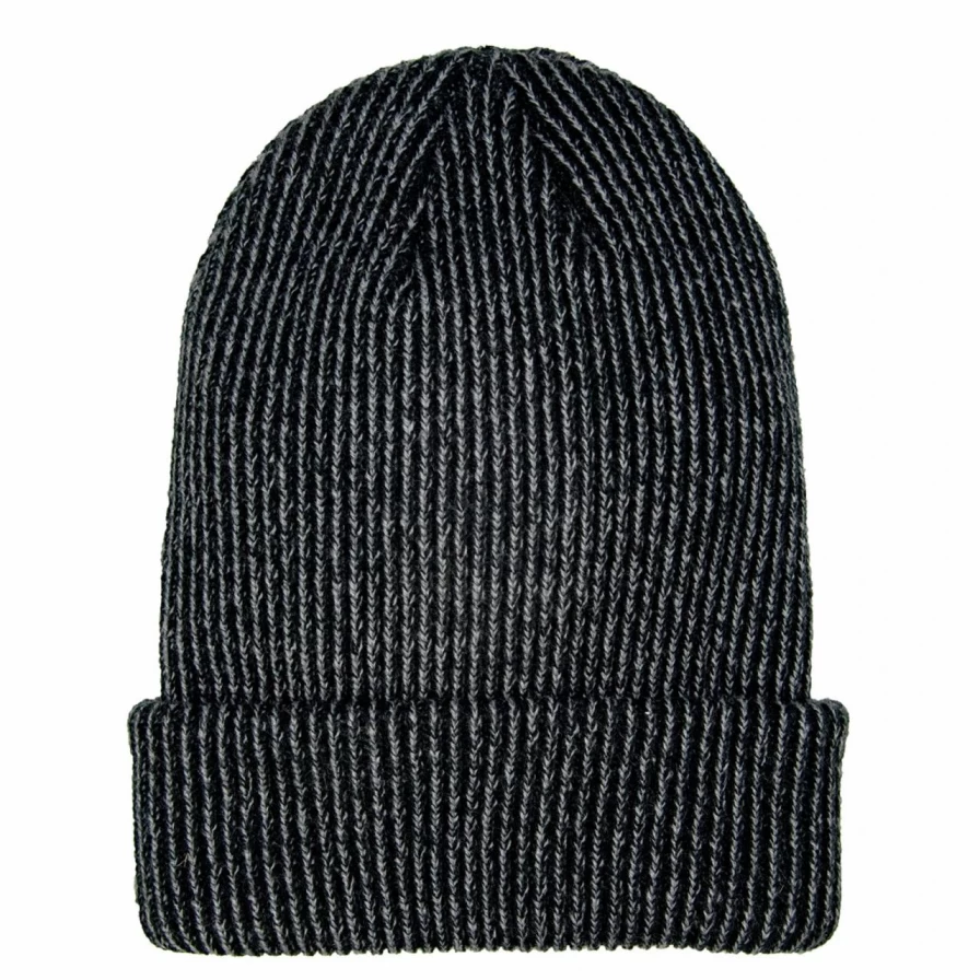 Vintage Black and Steel Texas Beanie - Classic Retro Style Unisex Knit Cap