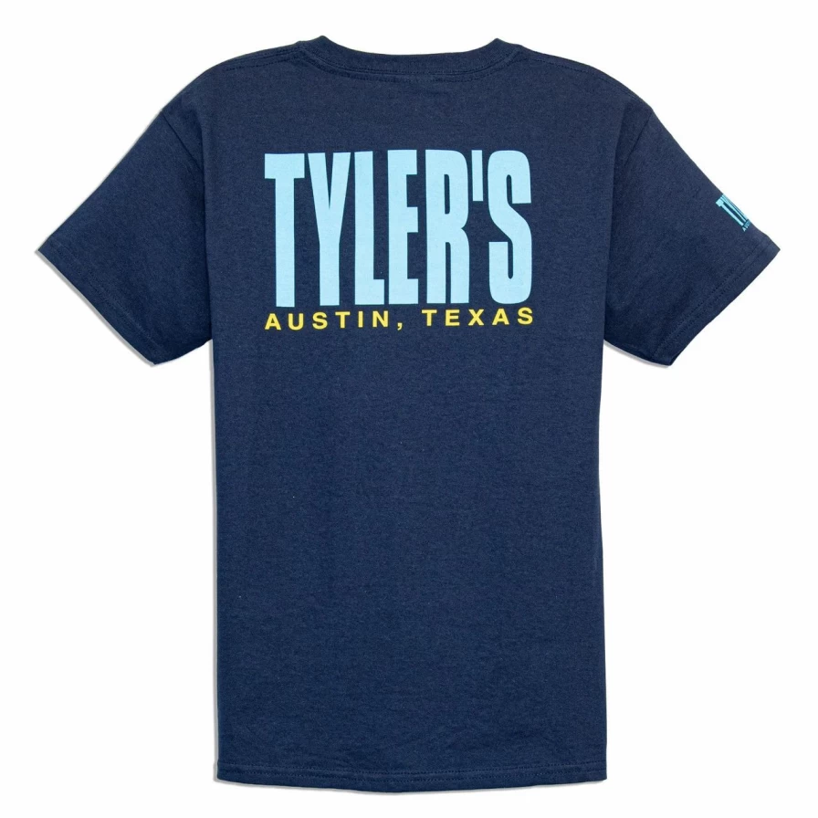 Boys' Navy Blue Short Sleeve T-Shirt - Casual Kids Tee with Austin Print
