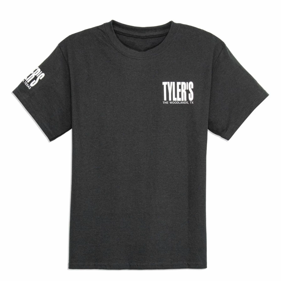 Kids' Black and White Graphic Tee - The Woodlands Tyler's Style T-Shirt for Children