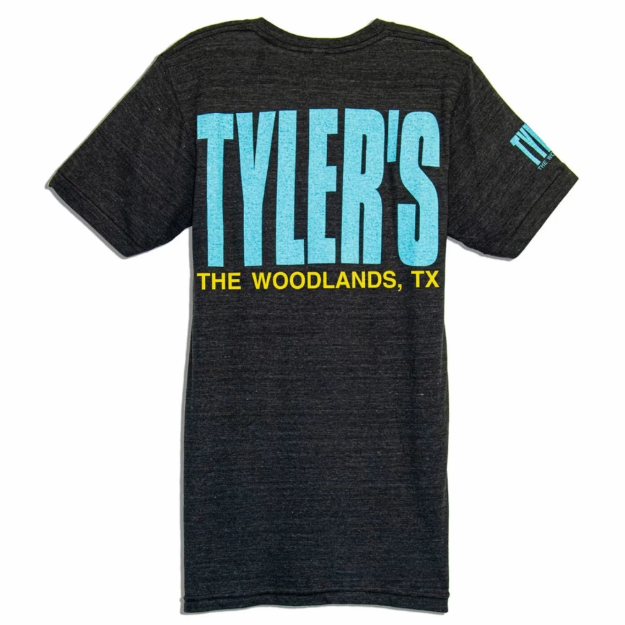 Men's Grey Aqua Yellow Track Tee - Stylish Casual T-Shirt for Everyday Wear