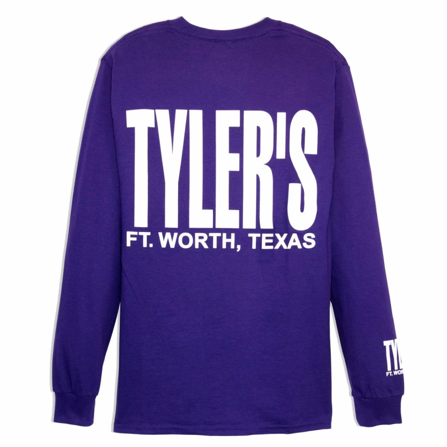 "Stylish Purple and White Long Sleeve T-Shirt | Comfortable Casual Wear"