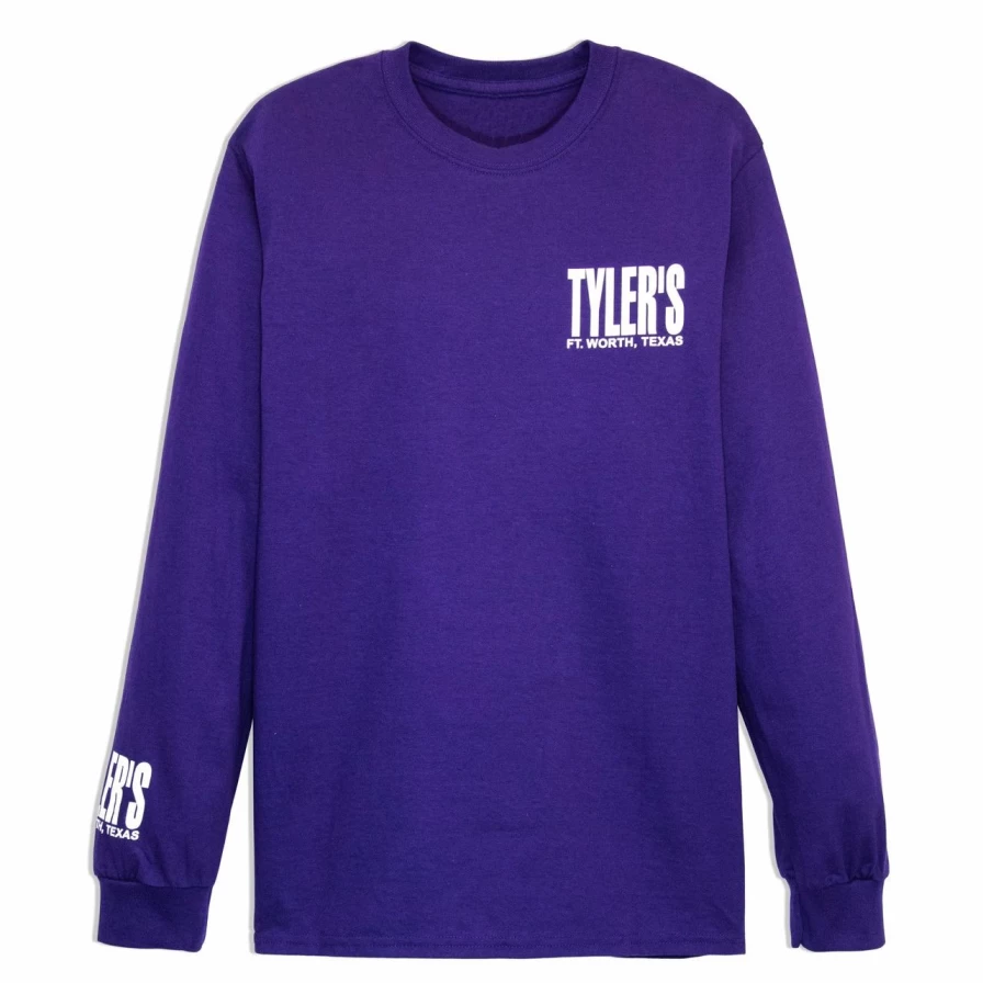 "Stylish Purple and White Long Sleeve T-Shirt | Comfortable Casual Wear"