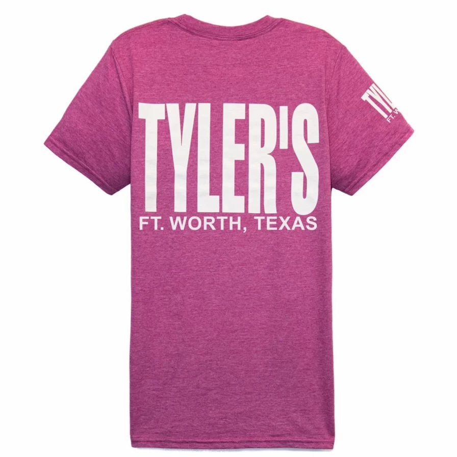 "Heather Berry & White Graphic Tee by Tyler's - Fort Worth Inspired Design"