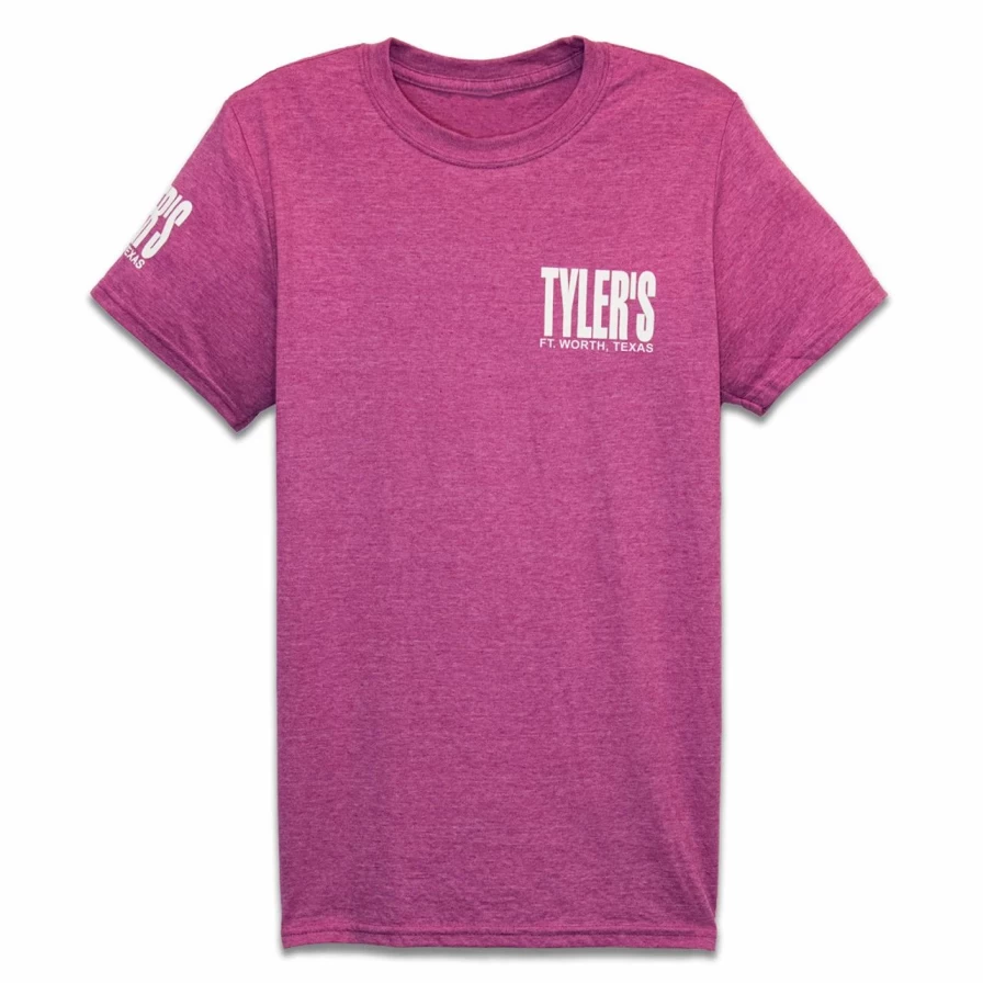 "Heather Berry & White Graphic Tee by Tyler's - Fort Worth Inspired Design"