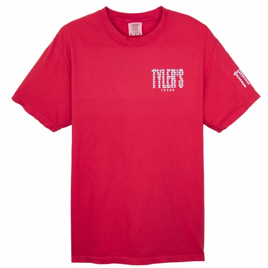 "Tyler's Valentine's Day Smiley Hearts Graphic Tee - Fun Heart Print T-Shirt"