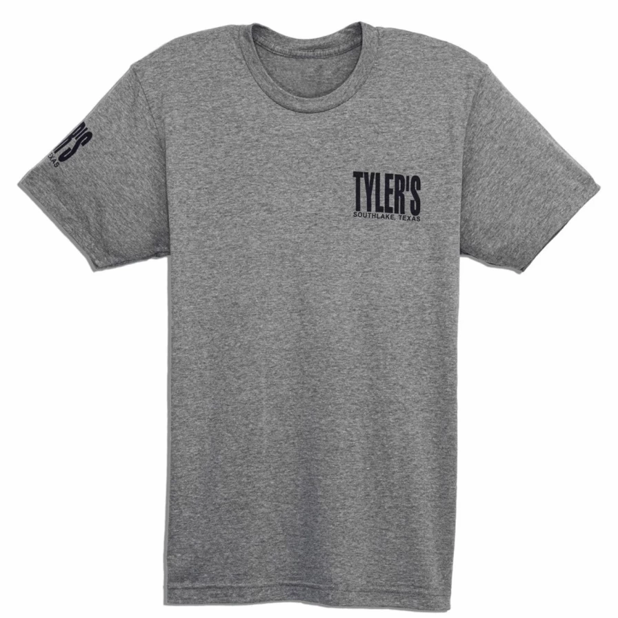 Men's Grey and Navy Track Tee - Southlake Style Casual Comfort Fit T-Shirt