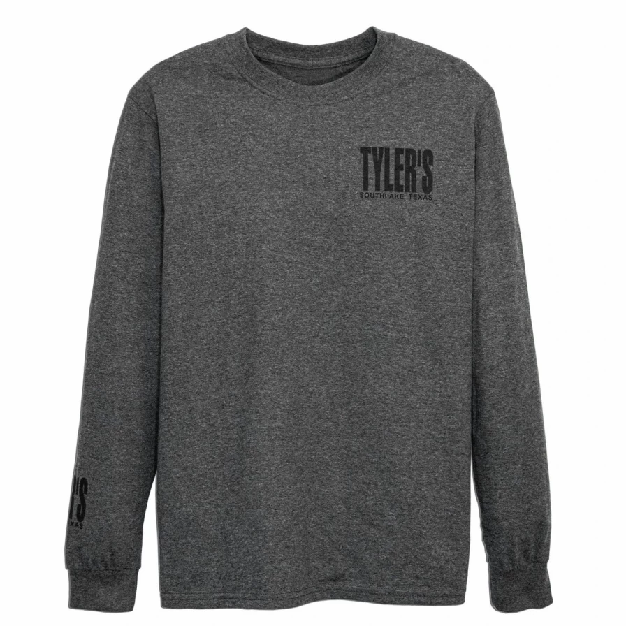 Men's Long Sleeve Dark Heather/Black T-Shirt - Southlake Style Casual Tee