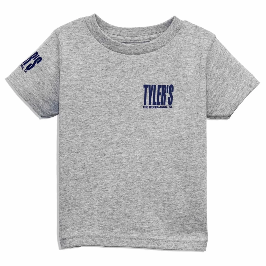 Boys' Casual Grey and Navy Blue Short Sleeve T-Shirt for Toddlers - The Woodlands Collection