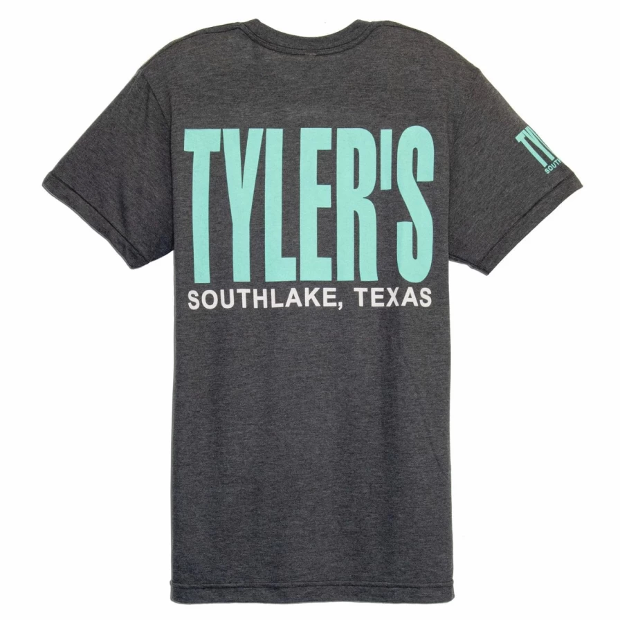 Men's Dark Grey Heather Mint Graphic Track Tee - Southlake Style Casual T-Shirt