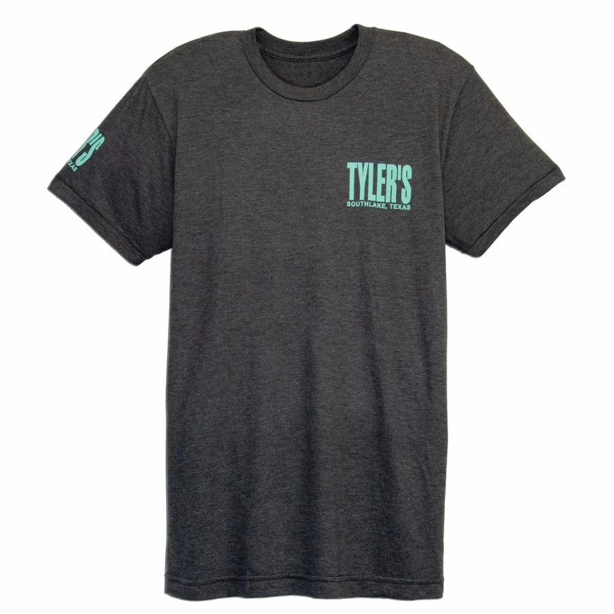 Men's Dark Grey Heather Mint Graphic Track Tee - Southlake Style Casual T-Shirt