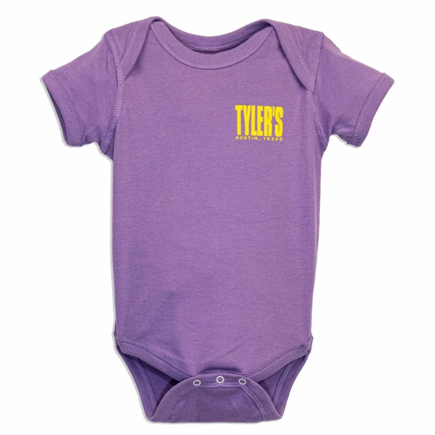 Violet and Pink Onesie by Tyler's - Soft and Comfortable Austin Baby Bodysuit